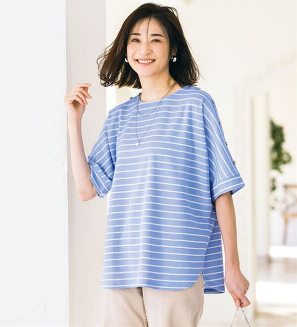 ルフラン（ルフラン）の「【３色組】サカリバ肩釦プルオーバー（カットソー）」｜詳細画像