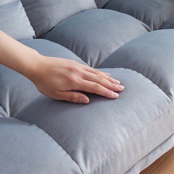 iellio（イエリオ）の「コンパクト脚付ふかふかカウチソファ　ＬＩＲＡＫＵ＜コンパクトソファ・ローソファ・１人掛け・２人掛け・一人暮らし・新生活＞（ソファ）」｜詳細画像