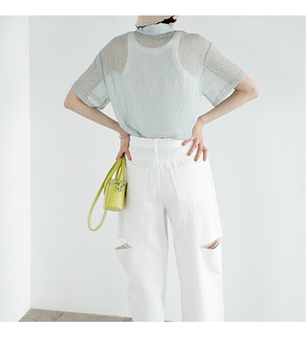 GeeRA（ジーラ）の「ニュアンスワッシャーシアーシャツ（シャツ）」｜詳細画像