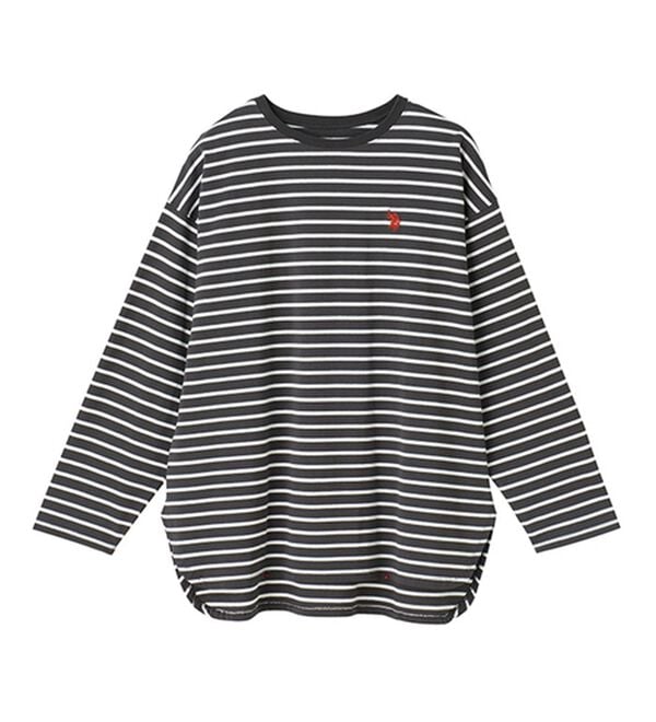 GeeRA（ジーラ）の「【Ｕ．Ｓ．ＰＯＬＯ ＡＳＳＮ】オーバーサイズ刺しゅうロンＴ（カットソー）」｜詳細画像