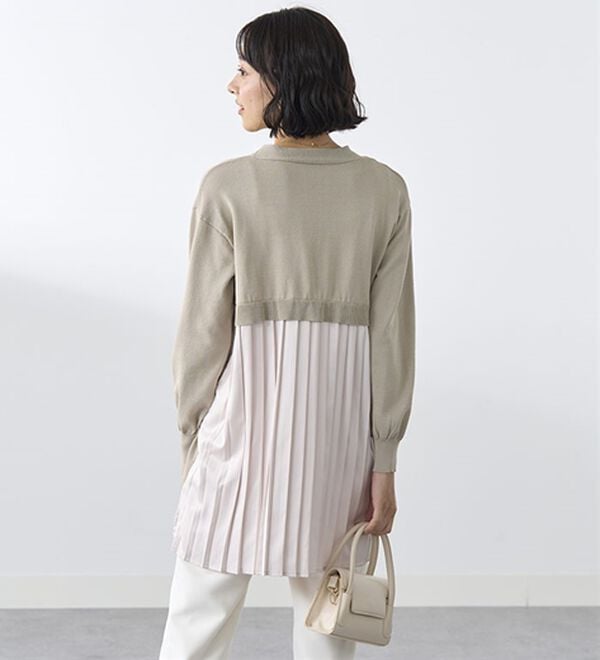 BELLUNA（ベルーナ）の「スタイルアップ！バックプリーツカーディガン（ニットカーディガン）」｜詳細画像