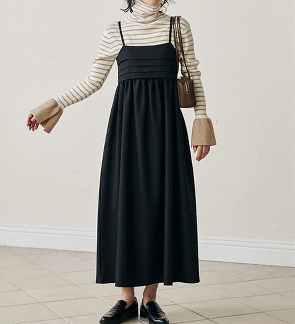 RANAN（ラナン）の「＜ムースタッチ＞洗える！バイカラータートルリブニット（ニット・セーター）」｜詳細画像