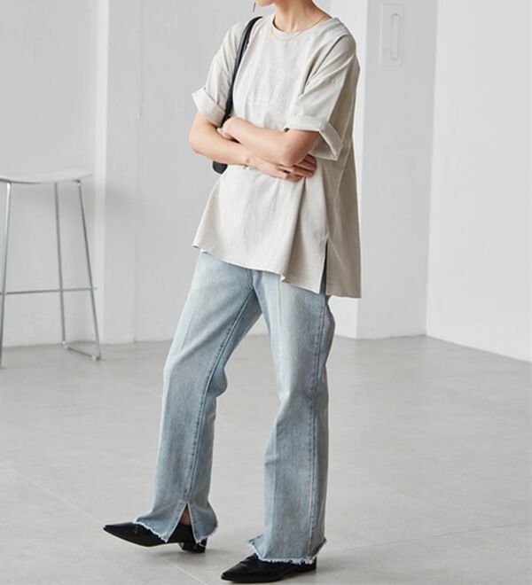 RANAN（ラナン）の「ヴィンテージライクロゴTシャツ（カットソー）」｜詳細画像