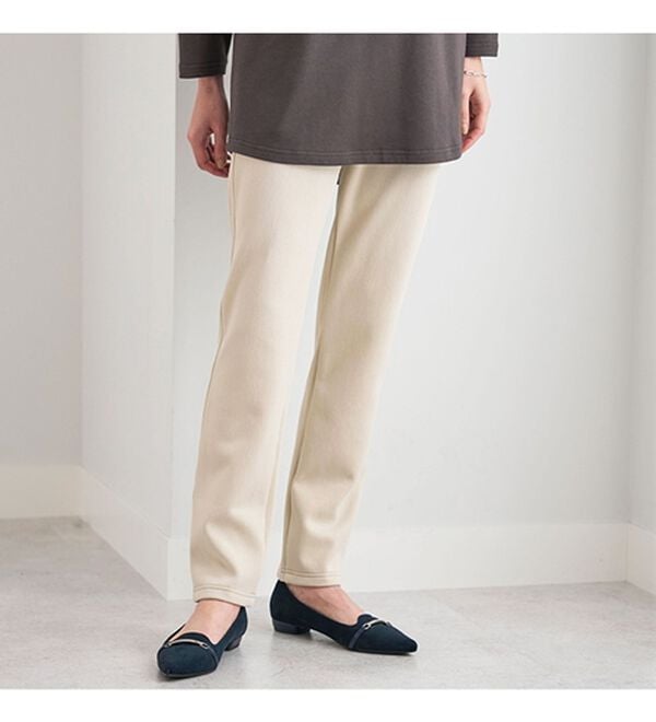 BELLUNA（ベルーナ）の「裏ベロアストレッチ素材レギンスパンツ（フルレングスパンツ）」｜詳細画像