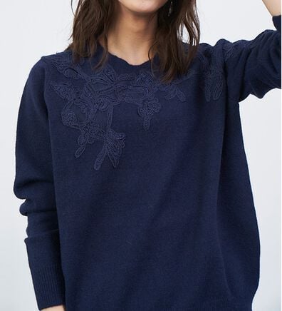 RANAN（ラナン）の「レース使いニットプルオーバー（ニット・セーター）」