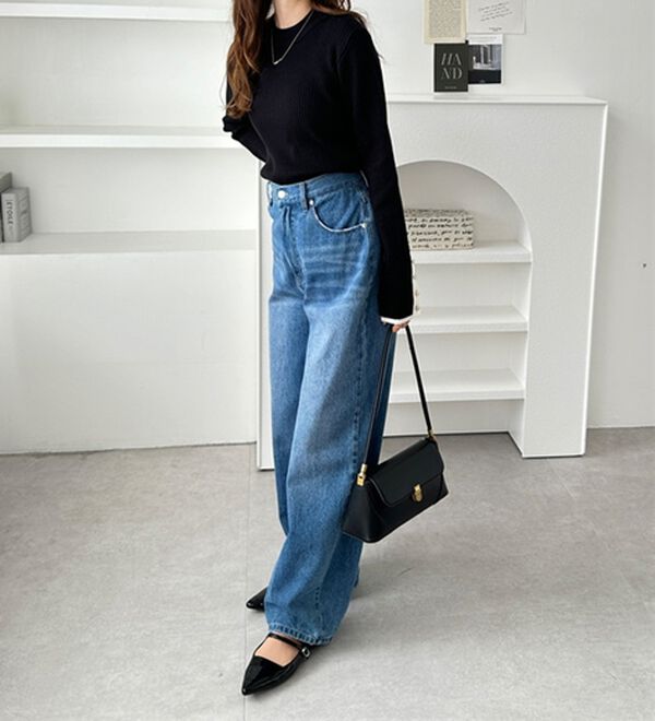 GeeRA（ジーラ）の「袖口ボタン配色ハイネックリブニット（ニット・セーター）」｜詳細画像