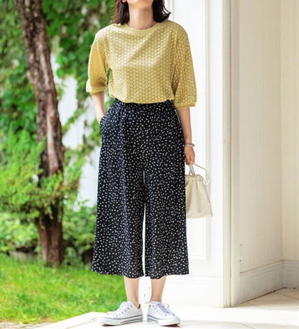 BELLUNA（ベルーナ）の「ヒンヤリ冷感イージーガウチョパンツ（ワイドパンツ・ガウチョ）」｜詳細画像