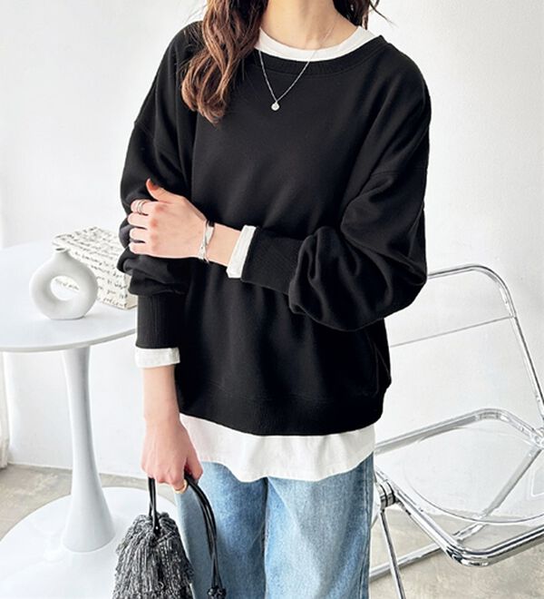 GeeRA（ジーラ）の「着回し自在！柔らか裏毛スウェット（カットソー）」｜詳細画像