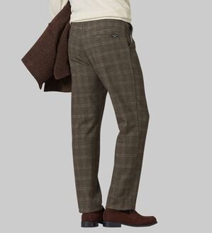 「＜コムルヴァン・オム＞チェック柄グッとラクパンツ（メンズフルレングスパンツ）」｜詳細画像