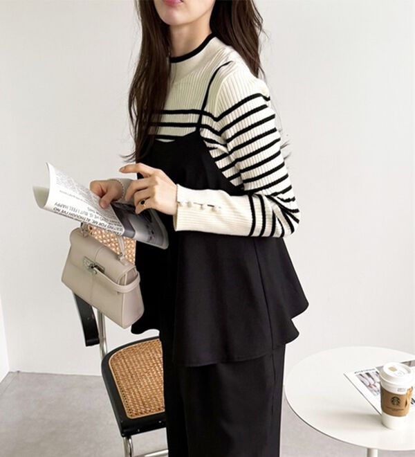 GeeRA（ジーラ）の「セットアップ風キャミソールサロペット（オールインワン）」｜詳細画像