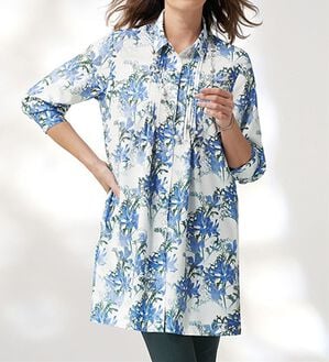 BELLUNA（ベルーナ）の「ｐｌａｎｔｉｃａ　シャツチュニック（シャツ）」｜ラベンダー系花柄