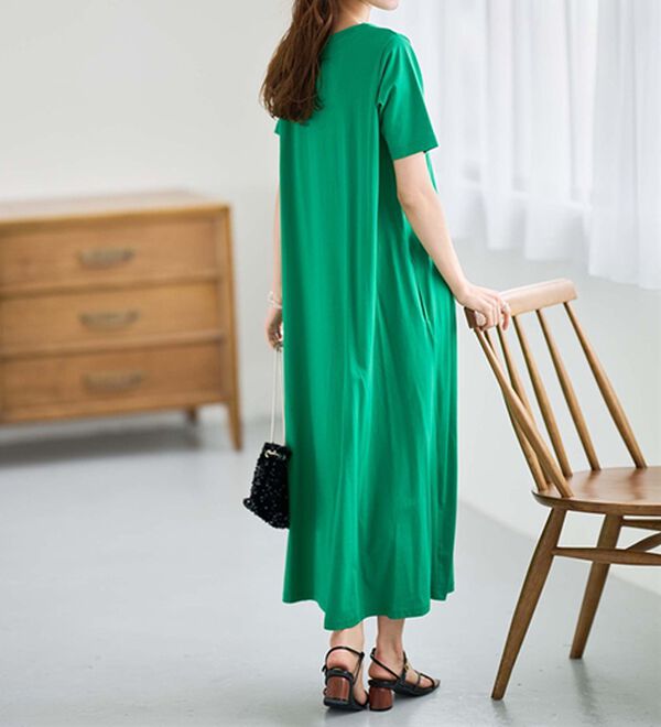 RANAN（ラナン）の「＜ＢＣ＞綿１００％ひんやりポケット付マキシワンピース（その他ワンピース）」｜詳細画像