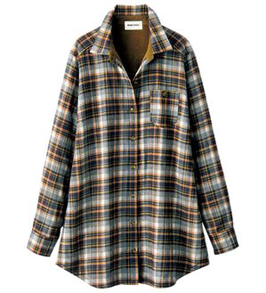 BELLUNA（ベルーナ）の「＜ミネトンカ＞裏フリースチェックシャツ（チュニック）」｜詳細画像