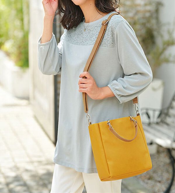 BELLUNA（ベルーナ）の「軽量配色２ＷＡＹミニショルダー（ハンドバッグ）」｜詳細画像