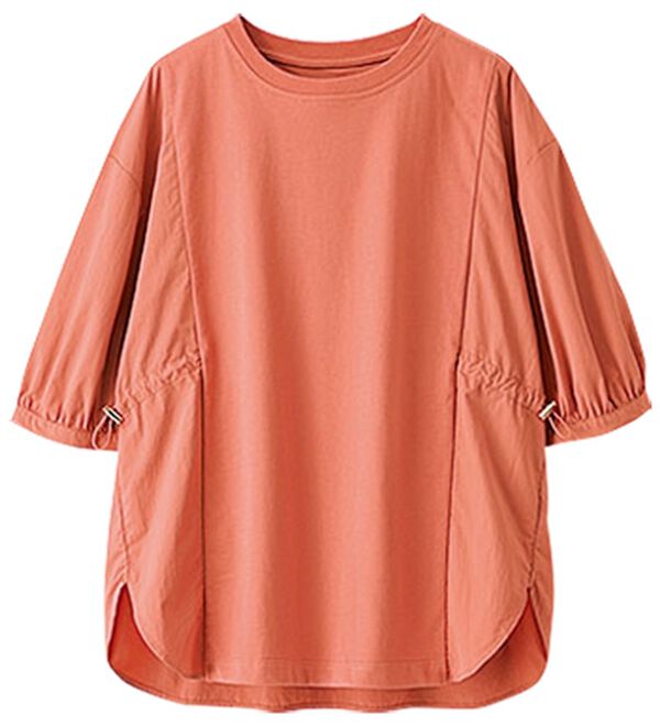 BELLUNA（ベルーナ）の「高見え！異素材切替ドロスト使いプルオーバー（カットソー）」｜詳細画像