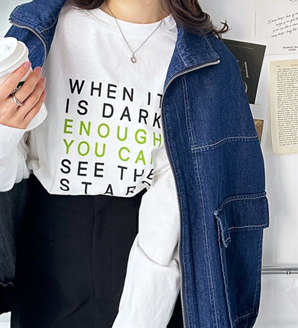 GeeRA（ジーラ）の「綿１００％アソートロゴロングＴｅｅ（カットソー）」｜詳細画像