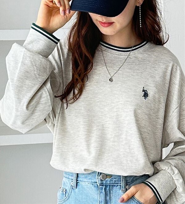 GeeRA（ジーラ）の「【Ｕ．Ｓ．　ＰＯＬＯ　ＡＳＳＮ．】配色ラインロンＴ（カットソー）」｜詳細画像