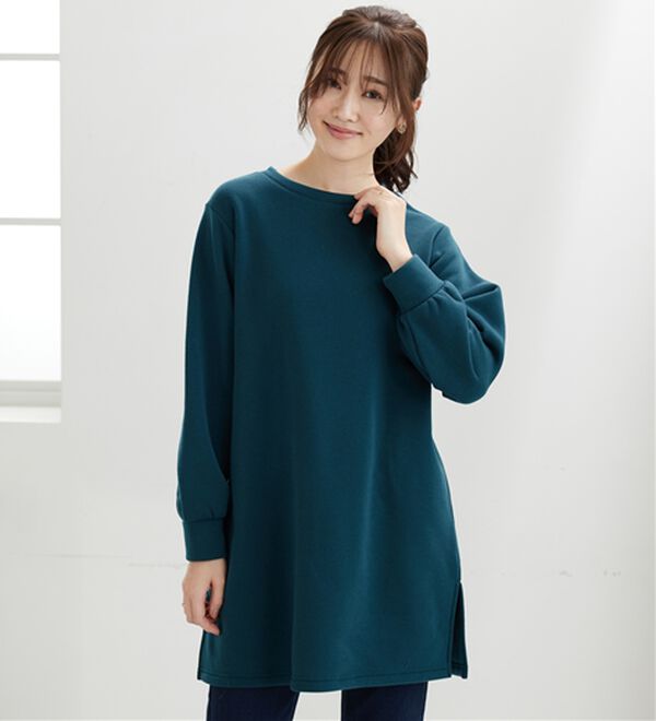 BELLUNA（ベルーナ）の「ふんわり素材軽ぽかチュニックワンピ―ス（チュニックワンピース）」｜詳細画像