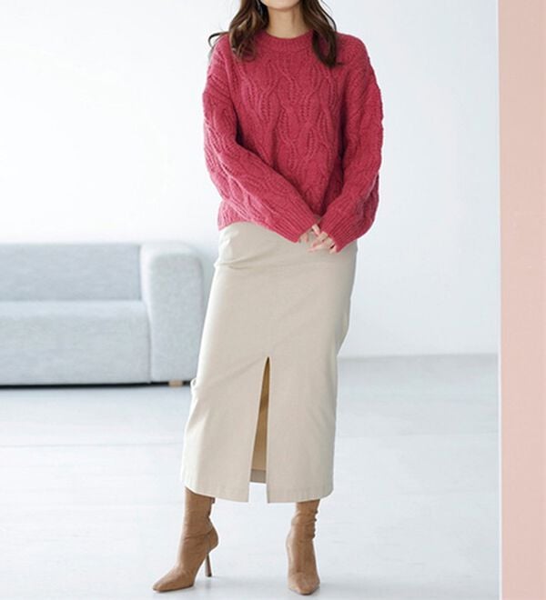 RANAN（ラナン）の「ビッグケーブル短丈ニット（ニット・セーター）」｜詳細画像