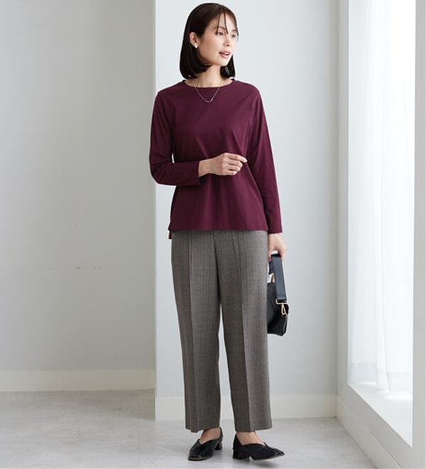 BELLUNA（ベルーナ）の「綿１００％大人顔サマ見えプルオーバー（カットソー）」｜詳細画像