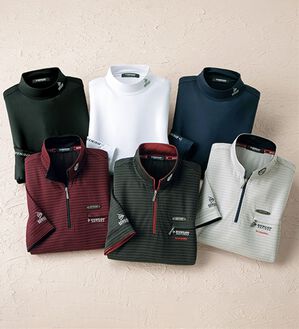 「＜ダンロップ・リファインド＞ハイネック＆ハーフジップ（メンズシャツ）」｜ハーフジップアンサンブル3色組