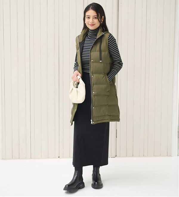 BELLUNA（ベルーナ）の「ハピネスコットン１００％&times;吸湿発熱リブタートルニット＜＆ｃｏｃｏｃｈｉ＞（ニット・セーター）」｜詳細画像