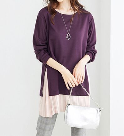 BELLUNA（ベルーナ）の「裾プリーツ切替チュニック（チュニック）」