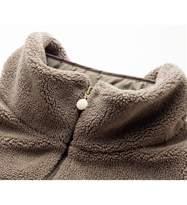 ルフラン（ルフラン）の「上品ボア切替デザインコート（ハーフコート）」｜詳細画像