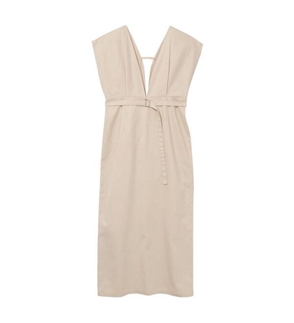 GeeRA（ジーラ）の「ベルト付Ｖネックジャンスカ（ジャンパースカート）」｜詳細画像