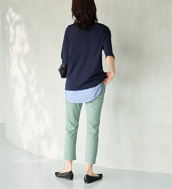 BELLUNA（ベルーナ）の「【再入荷】美ストレッチ素材アンクル丈レギンスパンツ（クロップドパンツ）」｜詳細画像