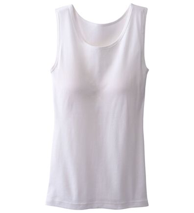 「【医師オススメ】ＵＶカット綿１００％カップ付タンクトップ＜カラフルコットン＞（肌着・インナーウェア）」