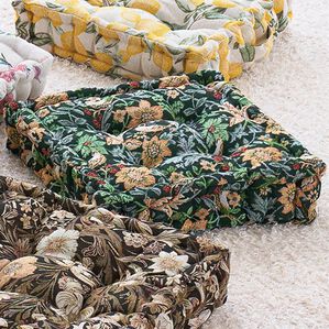 「高級ゴブラン織　厚みたっぷりクッキークッション（チェアカバー・チェアパッド）」｜バードグリーン