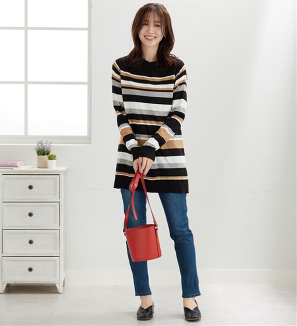 BELLUNA（ベルーナ）の「カシミヤタッチニットチュニック（チュニック）」｜詳細画像