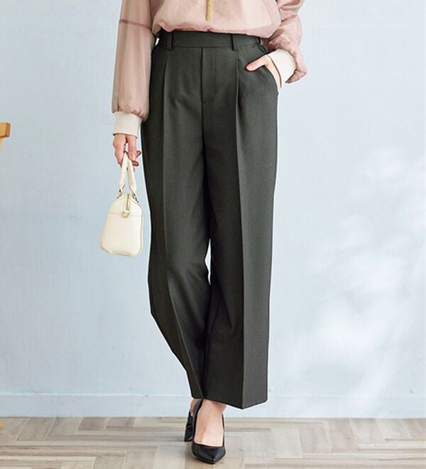 BELLUNA（ベルーナ）の「サマ見え！タック使いワイドパンツ（ワイドパンツ・ガウチョ）」｜詳細画像