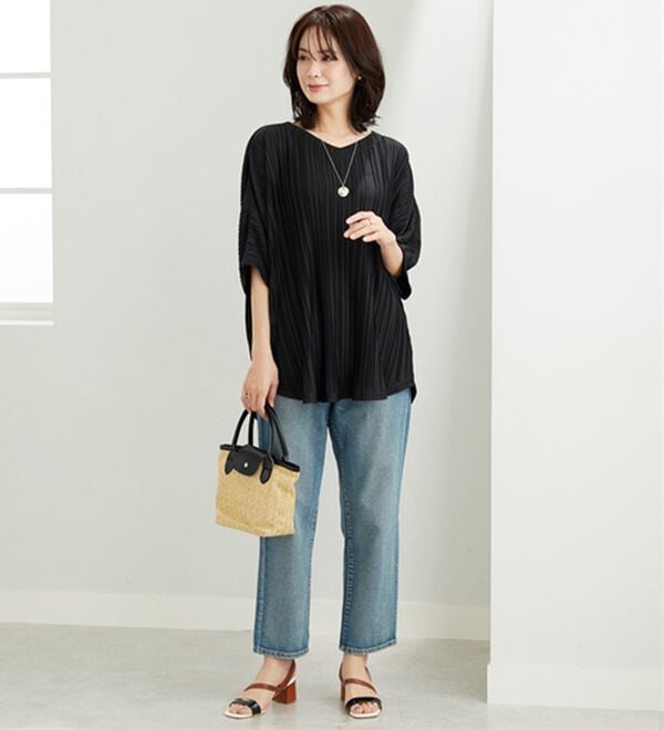 BELLUNA（ベルーナ）の「ゆったり快適プリーツチュニック（チュニック）」｜詳細画像