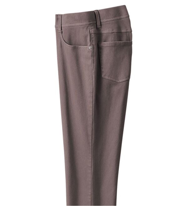 ルフラン（ルフラン）の「楽らく素敵！全方向ストレッチ綿混パンツ（フルレングスパンツ）」｜モカ