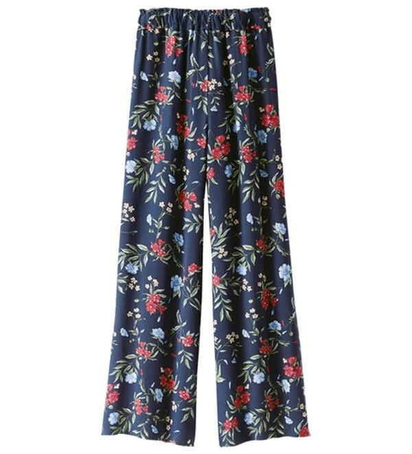 BELLUNA（ベルーナ）の「ヒンヤリ！レーヨン素材プリントワイドパンツ（ワイドパンツ・ガウチョ）」｜詳細画像