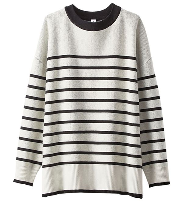 BELLUNA（ベルーナ）の「スウェットライク素材ニットプルオーバー（ニット・セーター）」｜詳細画像