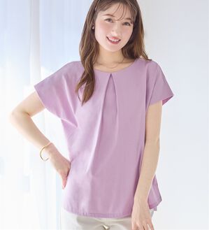 alotta（アロッタ）の「ひんやりタックデザインＴシャツ（カットソー）」｜詳細画像