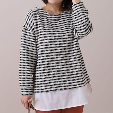 BELLUNA（ベルーナ）の「ツイード調素材重ね着風チュニック（チュニック）」