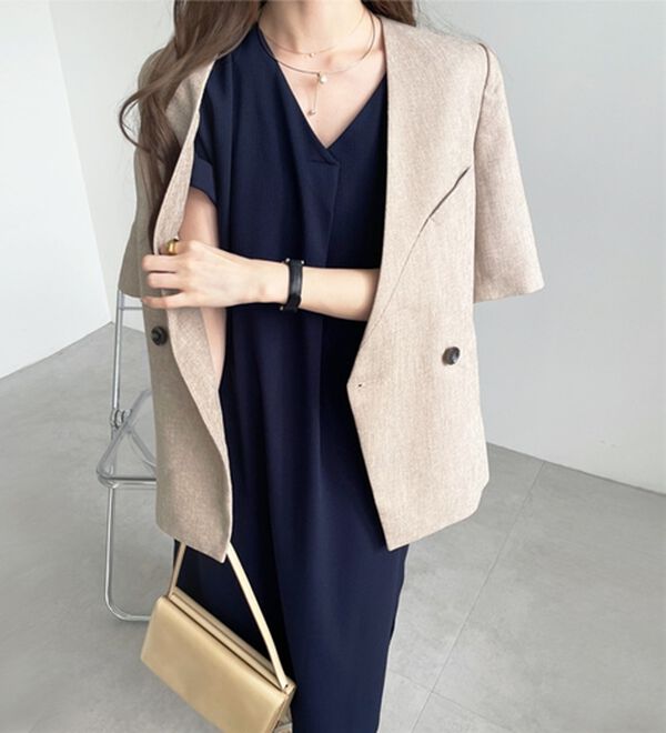 GeeRA（ジーラ）の「ひんやり快適！ジャカードスキッパーワンピ（カットソーワンピース）」｜詳細画像