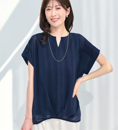 alotta（アロッタ）の「【接触冷感】裾タックふんわりブラウス（ブラウス）」