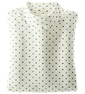 BELLUNA（ベルーナ）の「【選べる衿】肌に優しい綿１００％暖か発熱素材プルオーバー＜ベルホット　コットン＞（カットソー）」｜雪柄(ホワイト)