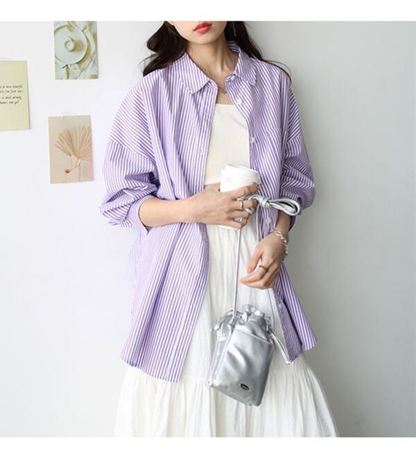 GeeRA（ジーラ）の「アソート柄オーバーサイズシャツ（シャツ）」｜詳細画像