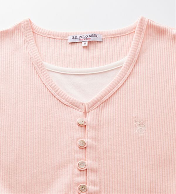 RANAN（ラナン）の「＜U.S.POLO ASSN.＞バイカラーレイヤード風カットソーTシャツ（カットソー）」｜詳細画像