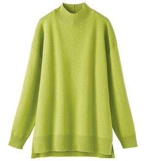 BELLUNA（ベルーナ）の「４つの機能付ご機嫌ニット（ニット・セーター）」｜グリーン(ハイネック)
