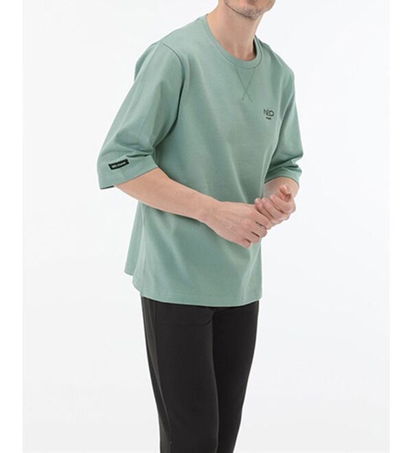 「＜イネド＞綿１００％ゆったり６分袖ライトトレーナー（メンズトレーナー）」｜詳細画像