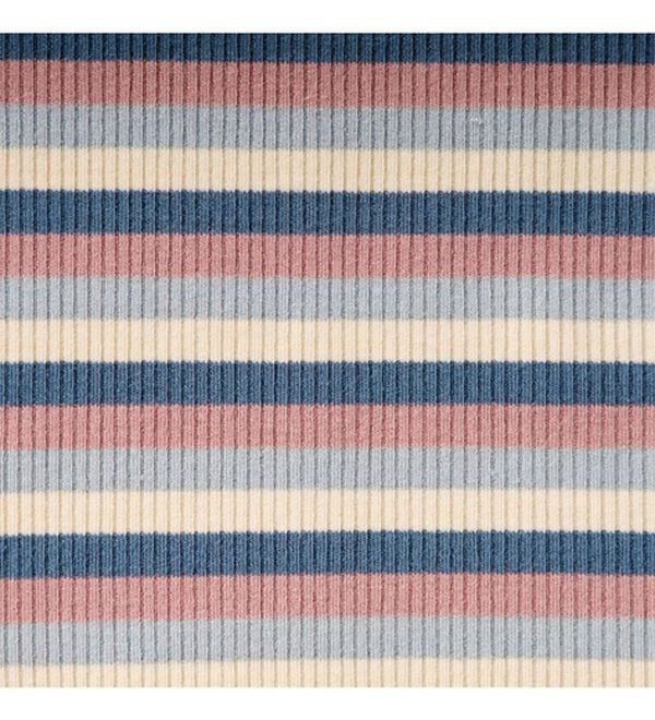 GeeRA（ジーラ）の「マルチボーダー５分袖リブカットソー（カットソー）」｜詳細画像