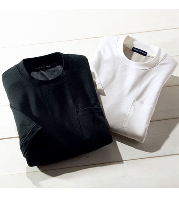 「【２色組】＜コムルヴァン・オム＞脱いでもキマる！ジャケットインＴシャツ（メンズＴシャツ）」｜2色組