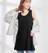 Viola e Viola（ヴィオラ エ ヴィオラ）の「綿１００％ロングタンクトップ（タンクトップ・キャミソール）」